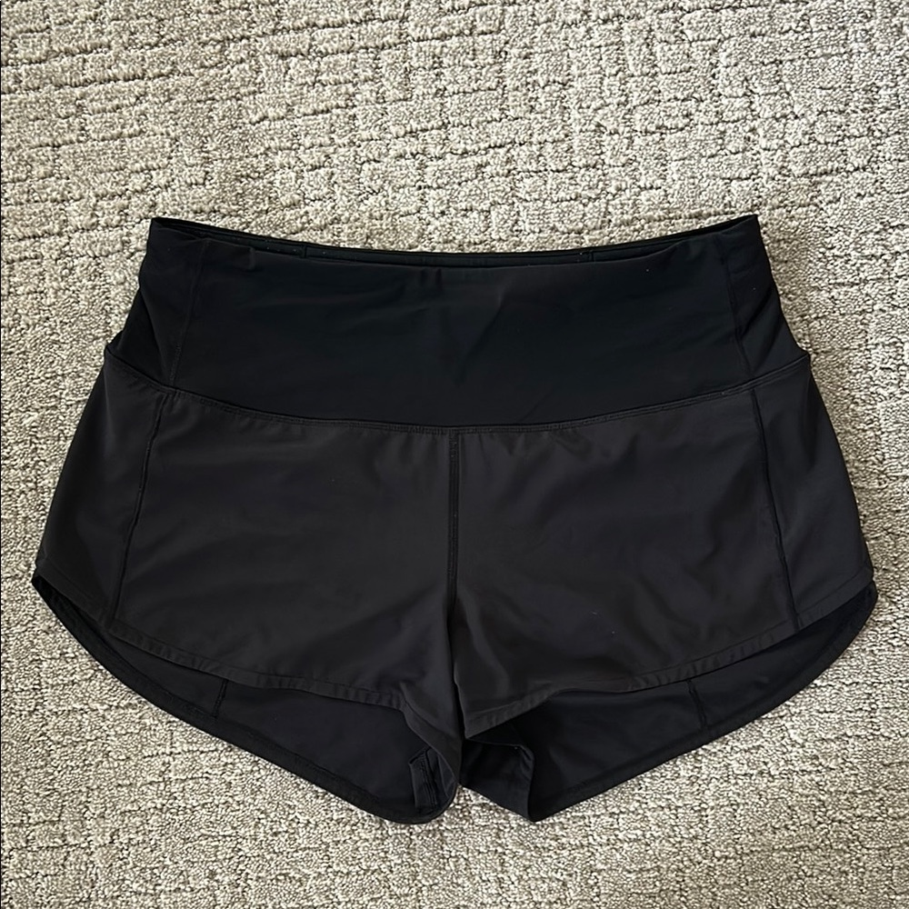 Black Athletic Shorts with Elastic Waistband and Moisture-Wicking Fabric